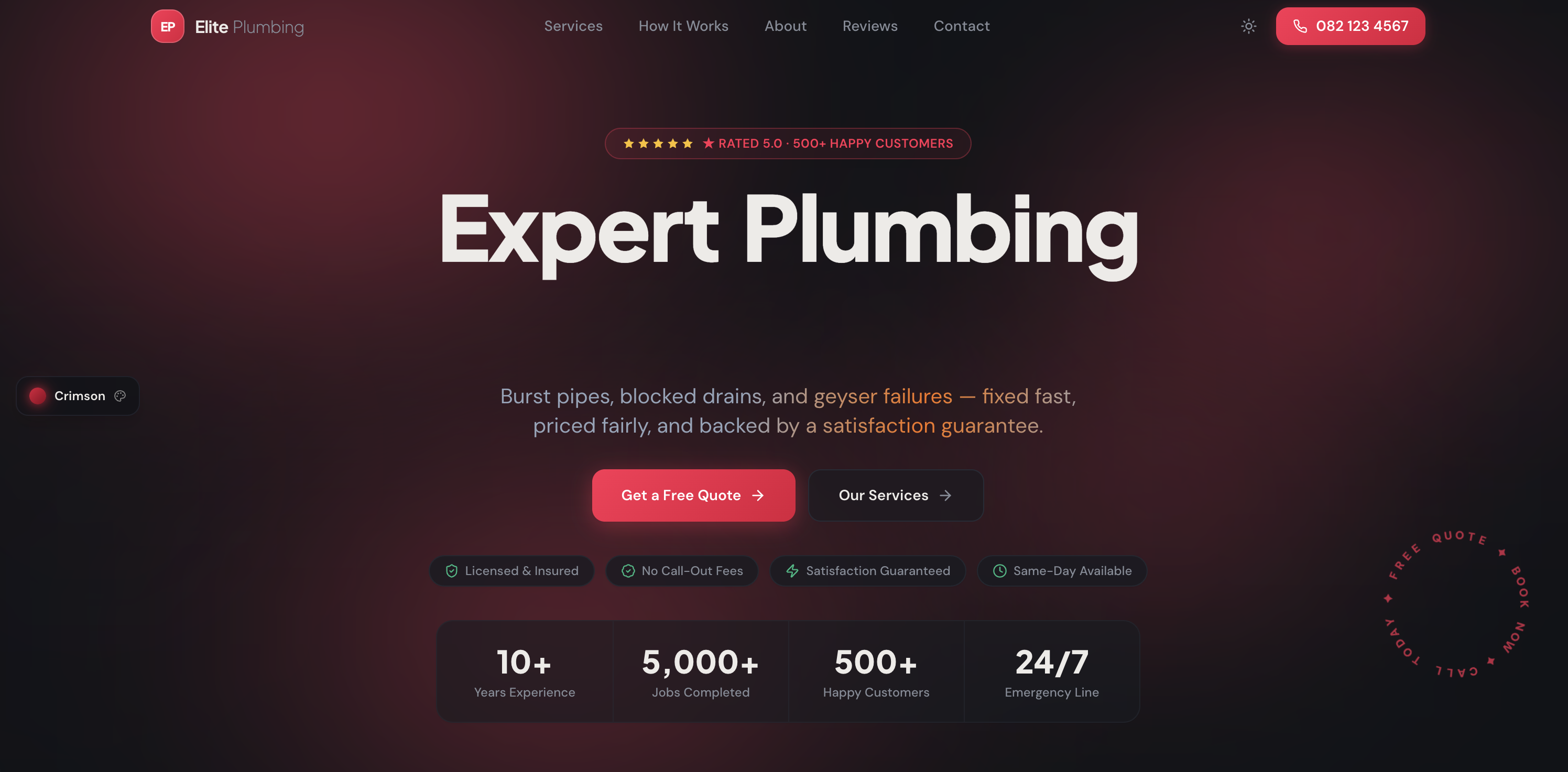 Screenshot of Skytek Studio demo website showcasing modern React and Next.js web design
